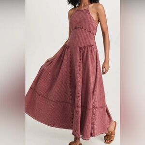 FREE PEOPLE The Mind Over Matter halterneck midi-dress size extra large